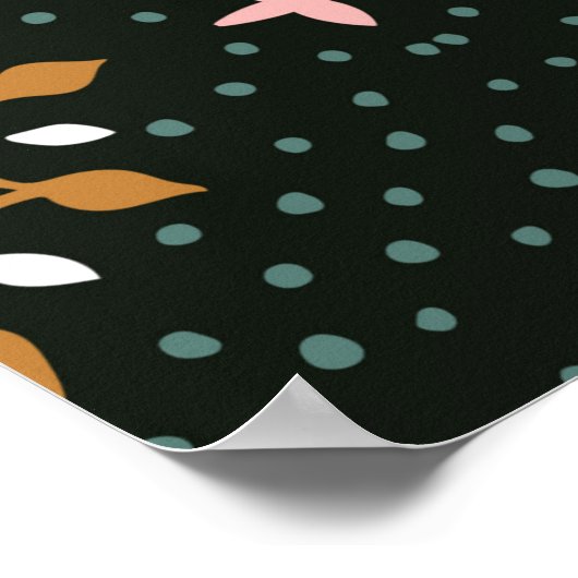 Orientale  demaspatroon. Talavera-aardewerk. Poster (Hoek)