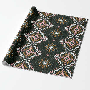 Orientale demaspatroon. Talavera potterij. Cadeaupapier