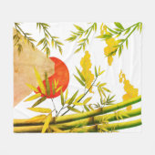 Orientale Japanse bergzon met Bamboo Fleece Deken (Voorkant (Horizontaal))