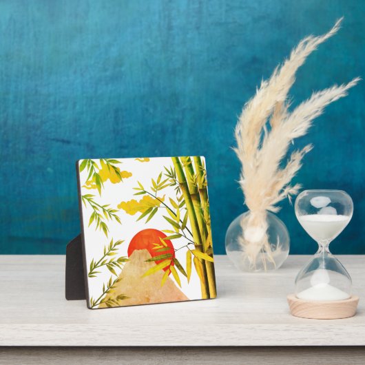 Orientale Japanse bergzon met Bamboo Fotoplaat (Insitu)