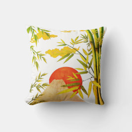 Orientale Japanse bergzon met Bamboo Kussen