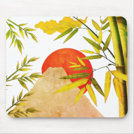 Orientale Japanse bergzon met Bamboo Muismat