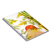 Orientale Japanse bergzon met Bamboo Notitieboek (Rechterzijde)