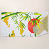 Orientale Japanse bergzon met Bamboo Strandlaken (Voorkant)