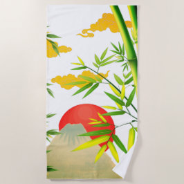 Orientale Japanse bergzon met Bamboo Strandlaken