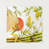 Orientale Japanse bergzon met Bamboo Wandkleed (Voorkant (horizontaal))