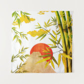 Orientale Japanse bergzon met Bamboo Wandkleed (Voorkant)