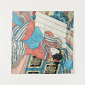 Orientale japanse dame in kimono maiko geisha wandkleed (Voorkant (horizontaal))