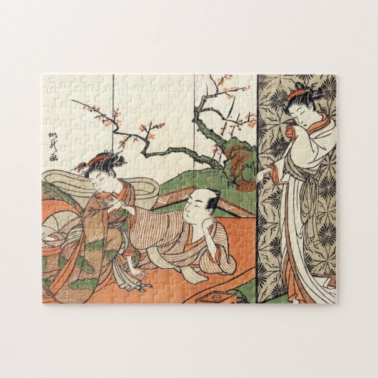 Orientale japanse geisha maiko ukiyo-e art legpuzzel (Horizontaal)