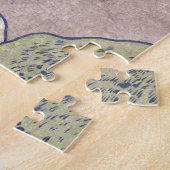 Orientale japanse waterval ukiyo-e-landkunst legpuzzel (Zijkant)