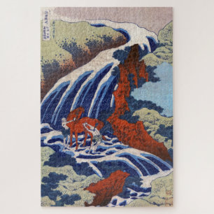 Orientale japanse waterval ukiyo-e-landkunst legpuzzel