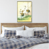 Orientale kranen door het water canvas afdruk (Insitu (Slaapkamer))
