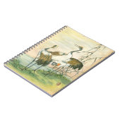 Orientale kranen door het water notitieboek (Linkerzijde)