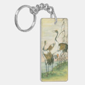 Orientale kranen door het water sleutelhanger (Voorkant Links)