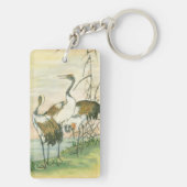 Orientale kranen door het water sleutelhanger (achterkant)