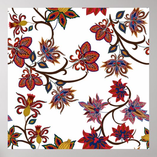 Orientale motieven. Naadloos patroon met prachtig  Poster (Voorkant)