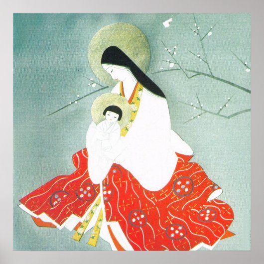 Orientale nativiteitsscène, Mary en Jezus, Poster (Voorkant)