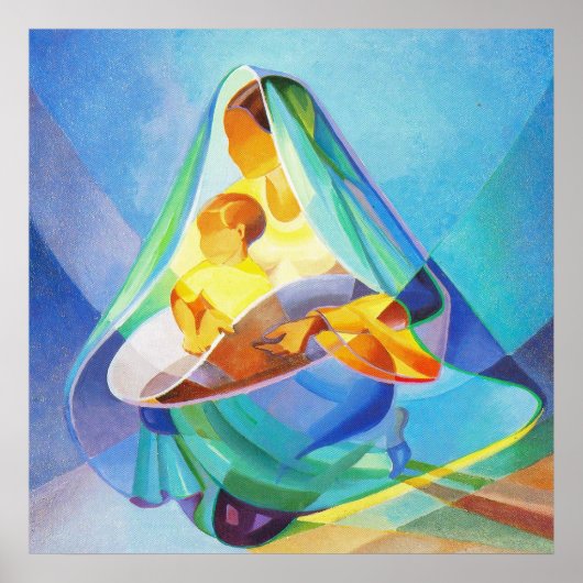 Orientale nativiteitsscène, Mary met Jezus, Poster (Voorkant)