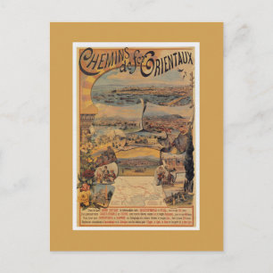 Orientale spoorwegen 1890 naar Constantinopel Briefkaart