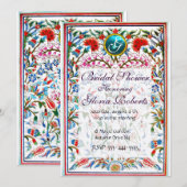 ORIENTALE STROMEN DAMASK GEM MONOGRAM Pink Blue Kaart (Voorkant / Achterkant)