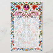 ORIENTALE STROMEN DAMASKMONOGRAM Pink Amethyst Briefpapier (Voorkant)