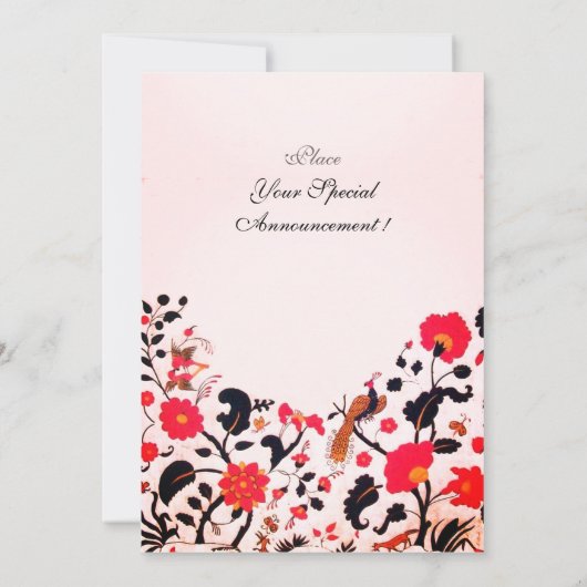 ORIENTALE STROMEN EN VOGELS zwart rood Aankondiging (Achterkant)