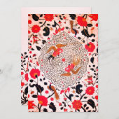 ORIENTALE STROMEN EN VOGELS zwart rood Aankondiging (Voorkant / Achterkant)