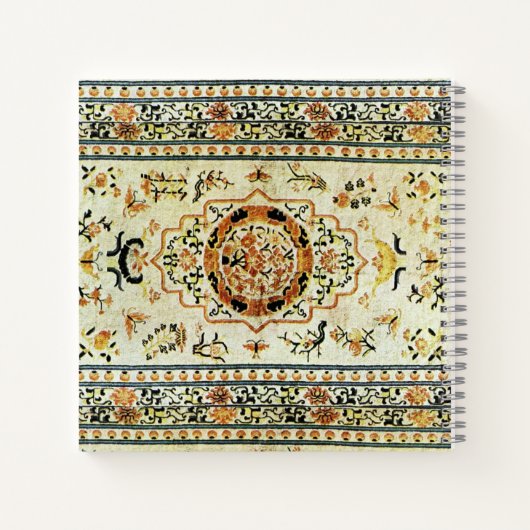 Orientale tapeklek in lichte kleuren notitieboek (Achterkant)