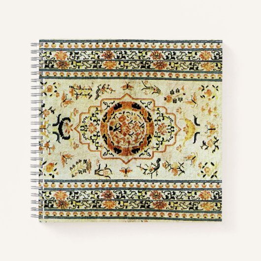 Orientale tapeklek in lichte kleuren notitieboek (Voorkant)