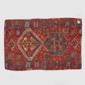 Orientale tapelijn in rood en blauw golfhanddoek (Horizontaal)