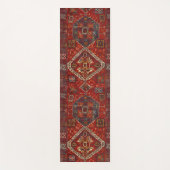 Orientale tapelijn in rood en blauw yogamat (Voorkant)