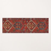 Orientale tapelijn in rood en blauw yogamat (Voorkant (horizontaal))