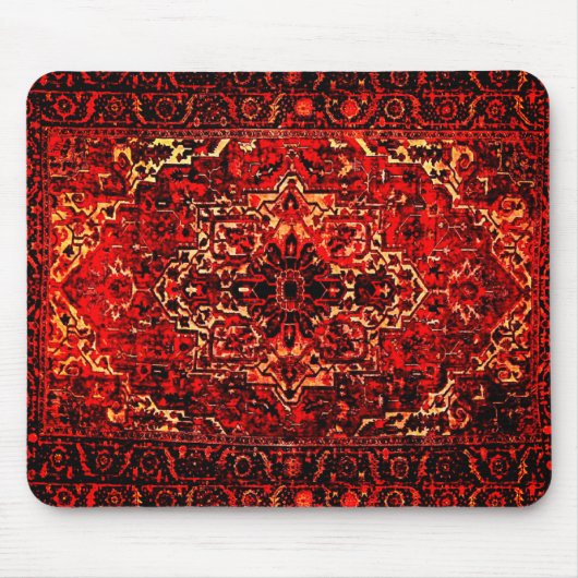 Orientale tapes - vetgedrukt design in warme kleur muismat (Voorkant)