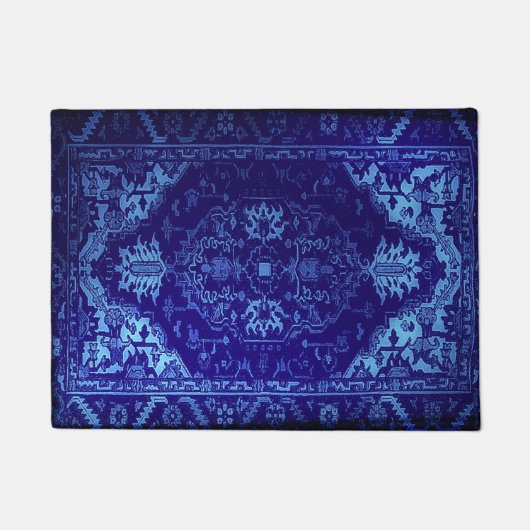 Orientale tapijt - blauwe blik deurmat (Voorkant)
