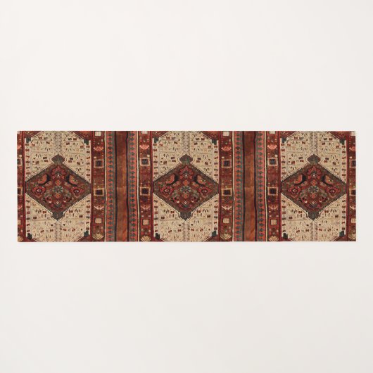 Orientale tapijten, ontworpen voor sinaasappel en  yogamat (Achterkant (horizontaal))