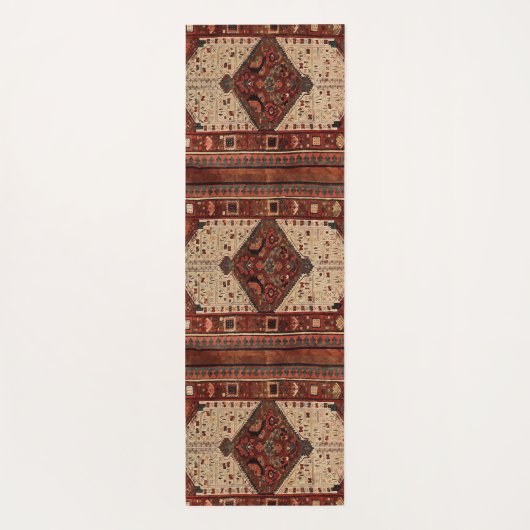 Orientale tapijten, ontworpen voor sinaasappel en  yogamat (Achterkant)