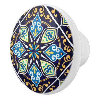 💙 Orientale tegels, Azulejos Ceramic Knob. Keramische Knop