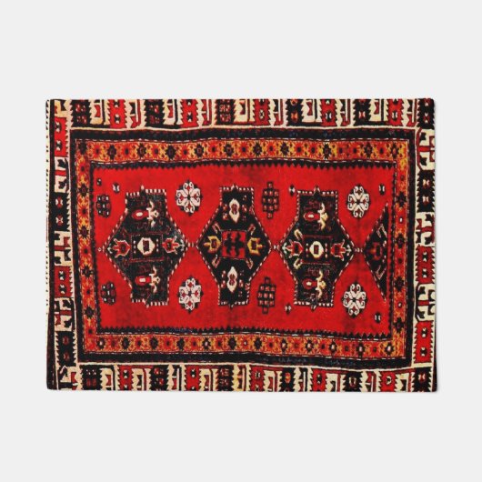 Orientale tribale tapijtpatroon deurmat (Voorkant)