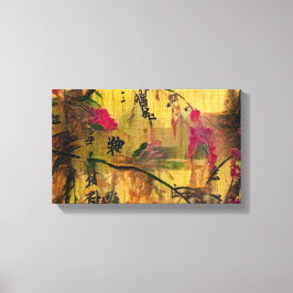 Orientale verf. Japanse stijl Canvas Afdruk