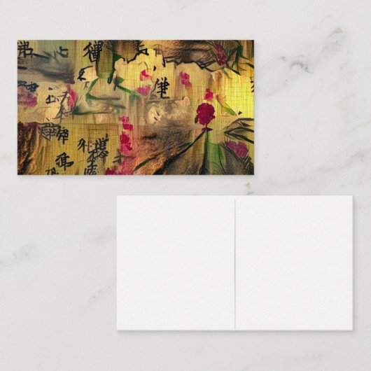 Orientale verf. Japanse stijl Visitekaartje (Voorkant / Achterkant)