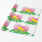 Orientale vruchten en bloemen cadeaupapier (Uitgerold)