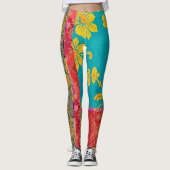 ORIËNTALS Kleurrijk Groen Rood - Leggings (Voorkant)