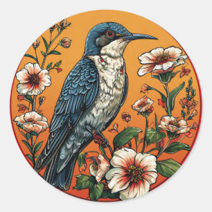 Oriëntalse Koekoek Vogel Exotische Wilde Dieren Ca Ronde Sticker