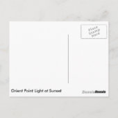 Oriëntatie-puntlicht op zonsondergang briefkaart (Achterkant)