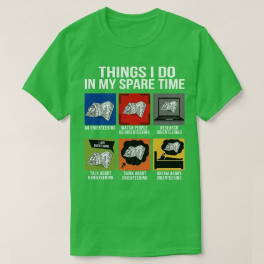 Oriëntatieloopbaan: vrije tijd om oriëntatieloopba t-shirt (Design voorkant)