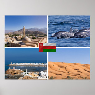 Oriëntatiepunten in het sultanaat Oman Poster
