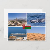 Oriëntatiepunten van het sultanaat Oman Briefkaart (Voorkant / Achterkant)