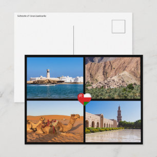 Oriëntatiepunten van het sultanaat Oman Briefkaart