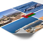 Oriëntatiepunten van het sultanaat Oman Poster (Hoek)