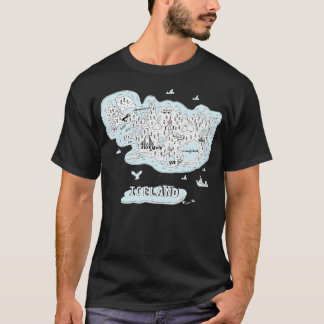 Oriëntatiepunten van IJsland T-shirt